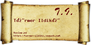 Türmer Ildikó névjegykártya